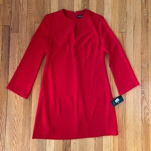 NWT Lauren Ralph Lauren Women's Long Sleeve Red Dress
